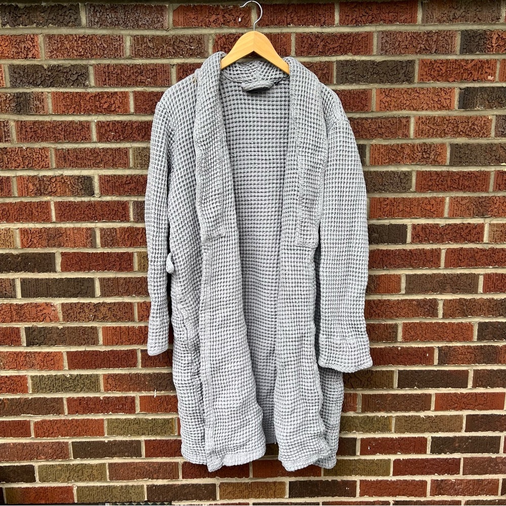 Brooklinen Gray Waffleknit Towel Bath Robe